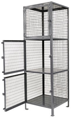 Steel Heavy Duty 3 Shelf Storage Locker 24 In. x 24 In. x 75 In. 1500 Lb. Capacity