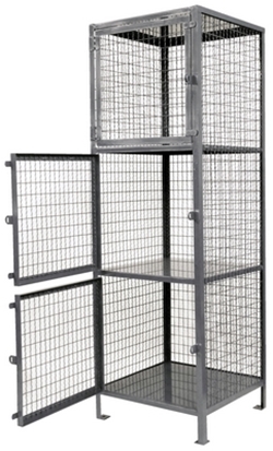  Steel Heavy Duty 3 Shelf Storage Locker 30 In. x 30 In. x 75 In. 1500 Lb. Capacity 