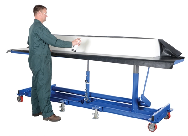 Steel Ergonomic Long Deck Cart 120 In. x 30-1/4 In. x 31 In. 2,000 Lb. Capacity