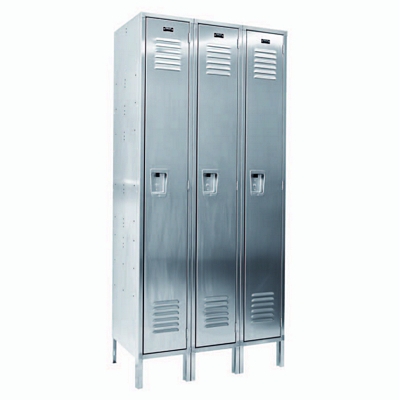 Stainless Steel Lockers 3 Columns with 1 Row 54 In. x 18 In. x 78 In. 