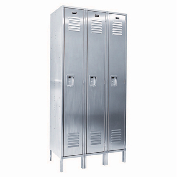 Stainless Steel Lockers 3 Columns with 1 Row 54 In. x 18 In. x 78 In. 