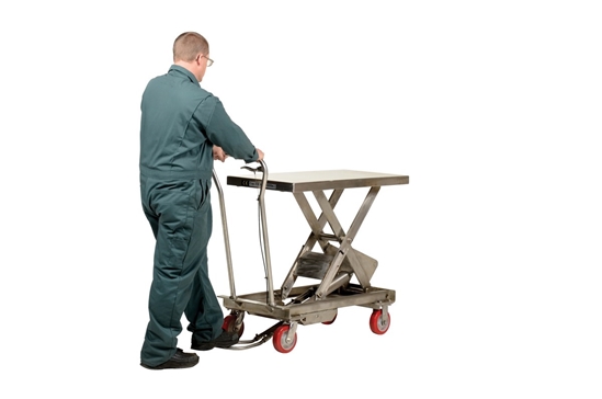 304 Stainless Steel Scissor Cart 1,000 Lb. Capacity