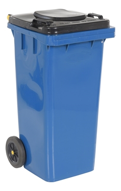 High Density Polyethylene 32 Gallon Trash Can Blue