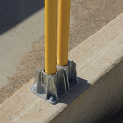 Cast Steel Double Socket For Pipe Safety Railing Silver