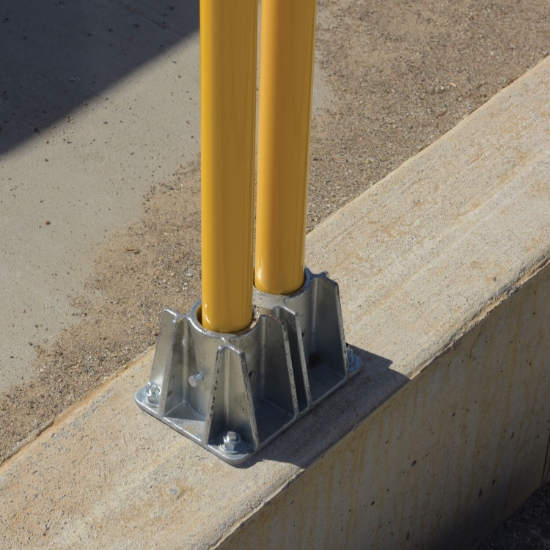 Cast Steel Double Socket For Pipe Safety Railing Silver