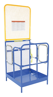 Steel Work Platform With 2 Door Entry and 84 In. Expanded Back 36 In. x 36 In. 1,000 Lb. Capacity