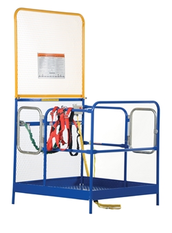 Steel Full Featured Work Platform With 2 Door Entry and 84 In. Expanded Back 48 In. x 48 In. 1,000 Lb. Capacity