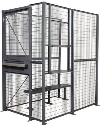 Woven Wire 4 Ft. x 6 Ft. 3 Sided With Slide Up Service Window Driver/Trucker Access Cage