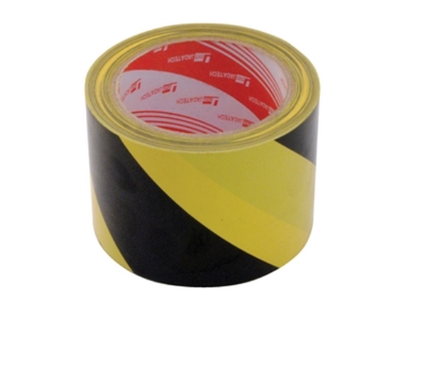 Pressure Sensitive Adhesive Stripped Floor Tape 82 Ft. Length x 3 In. Wide Black / Yellow