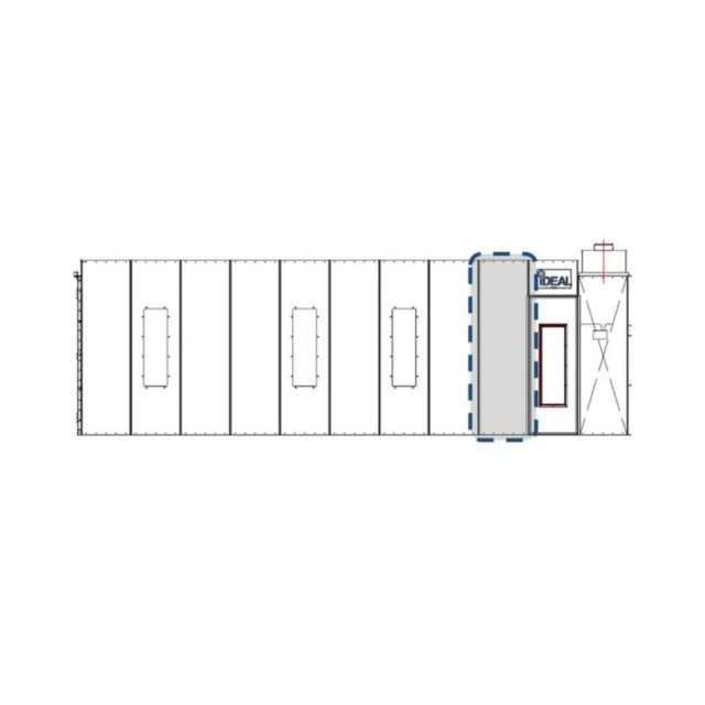  Cross Flow Paint Spray Booth 30" Solid Extension Panel Kit 
